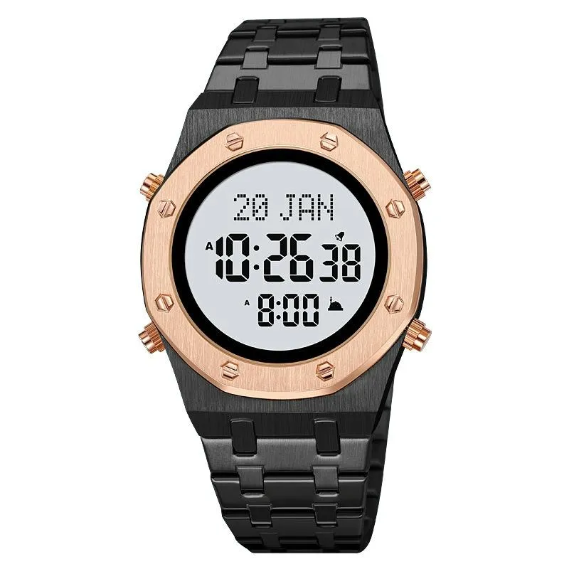Digital Wrist Watch for Muslim Worships - Multifunctional