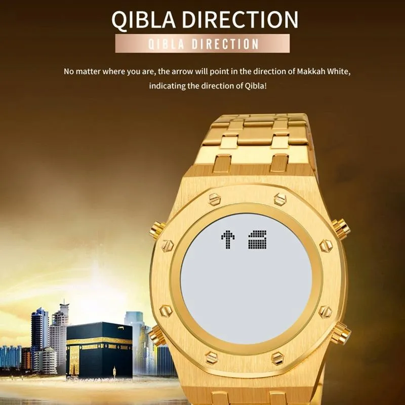 Digital Wrist Watch for Muslim Worships - Multifunctional