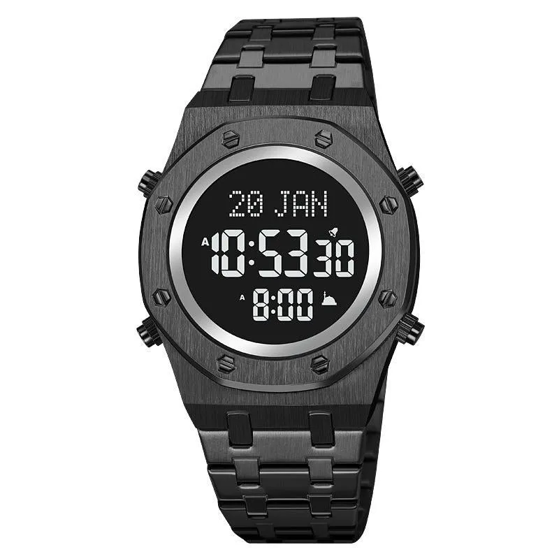 Digital Wrist Watch for Muslim Worships - Multifunctional