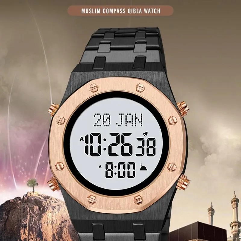 Digital Wrist Watch for Muslim Worships - Multifunctional