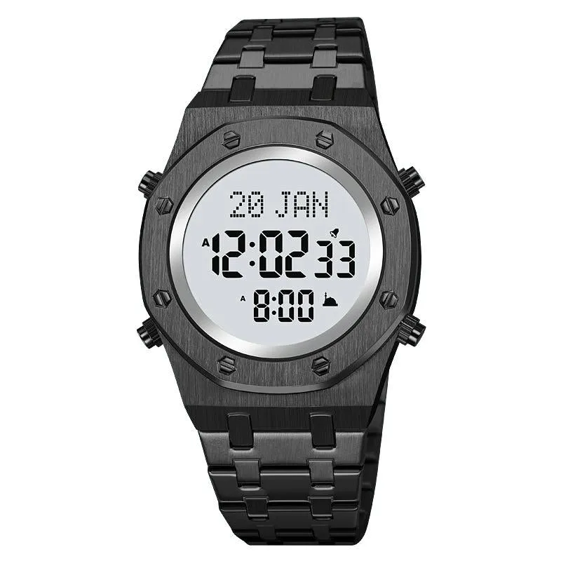 Digital Wrist Watch for Muslim Worships - Multifunctional