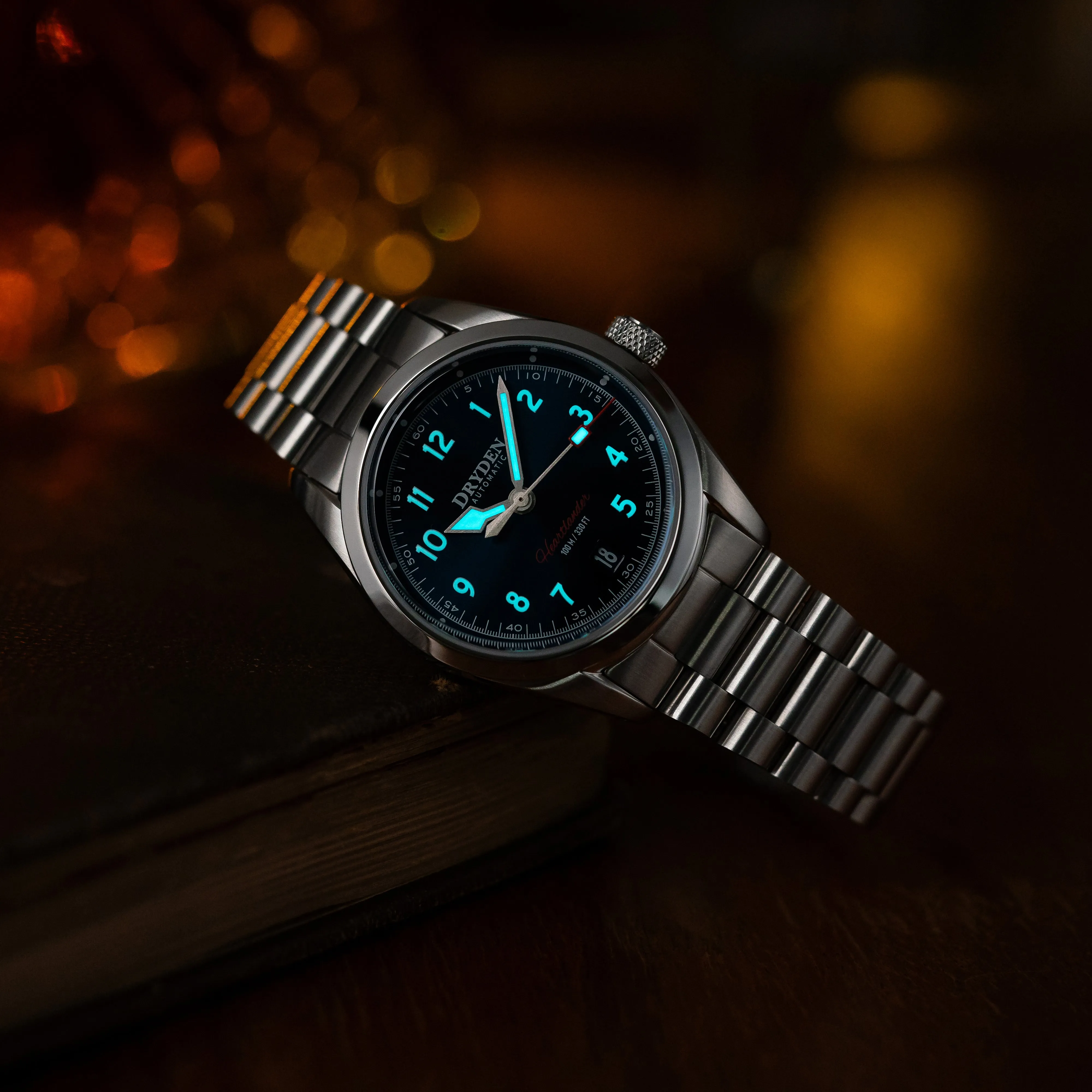 Dryden Heartlander Automatic Field Watch - Blue & Crimson