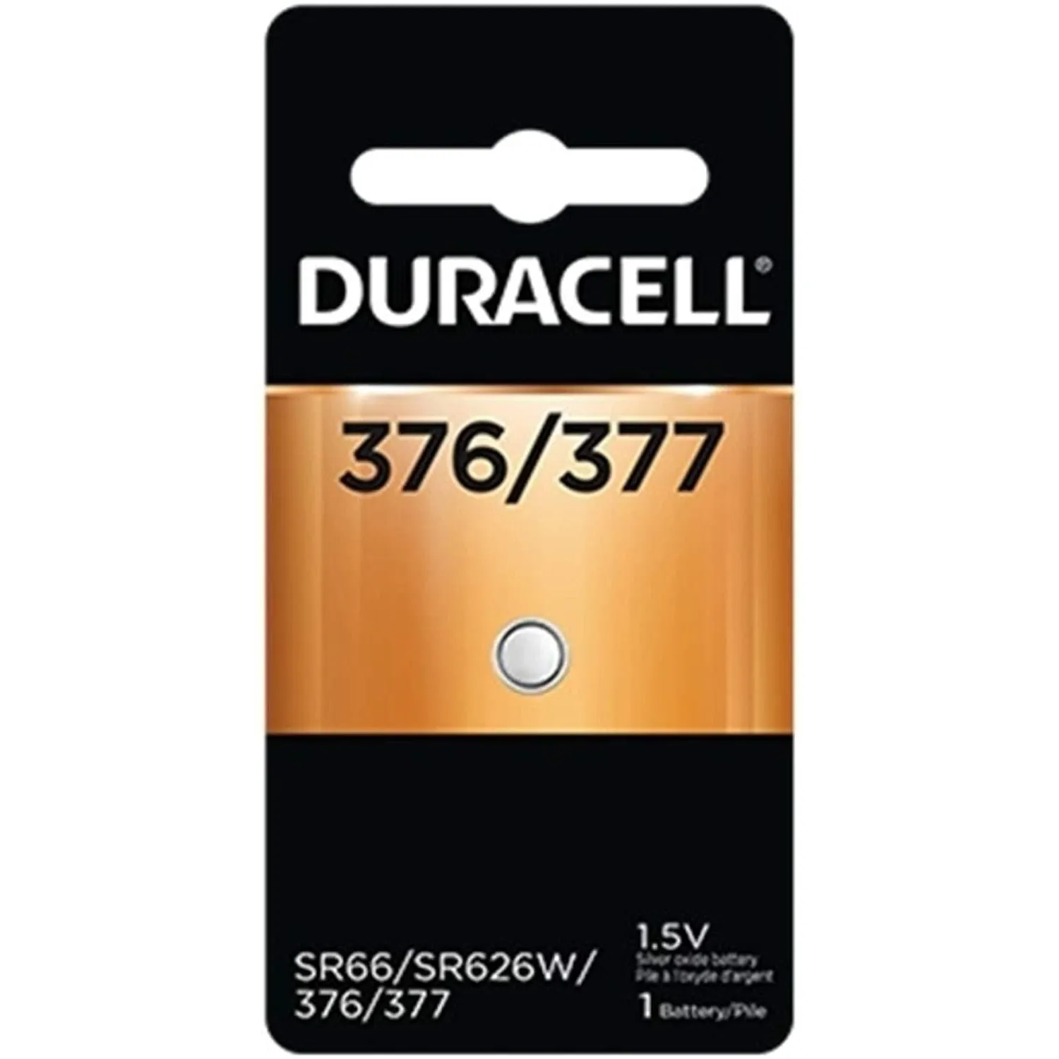 Duracell 376/377 1.5V Silver Oxide Button Battery, 1 Count*