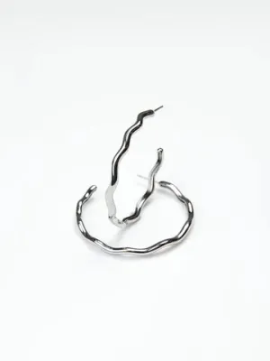 EMMARY MEDIUM SILVER HOOPS