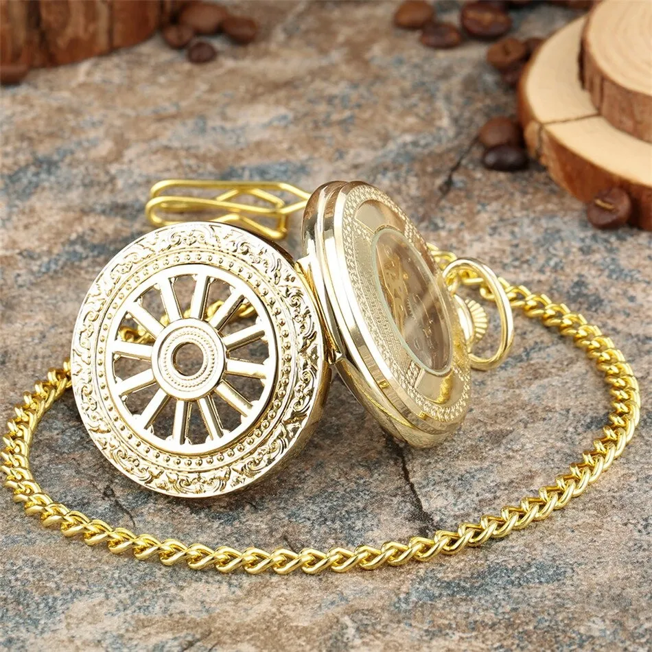 Exquisite Male Retro Clock with Chain / Antique Mechanical Pocket Watch of Three Colors