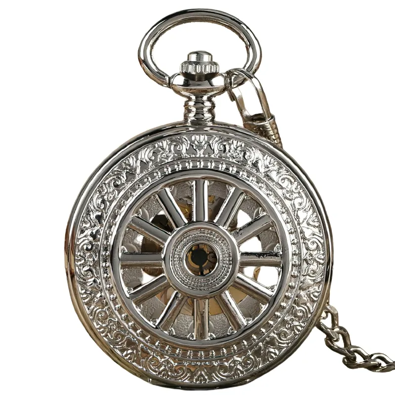 Exquisite Male Retro Clock with Chain / Antique Mechanical Pocket Watch of Three Colors