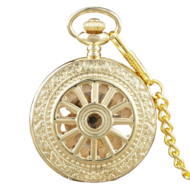 Exquisite Male Retro Clock with Chain / Antique Mechanical Pocket Watch of Three Colors