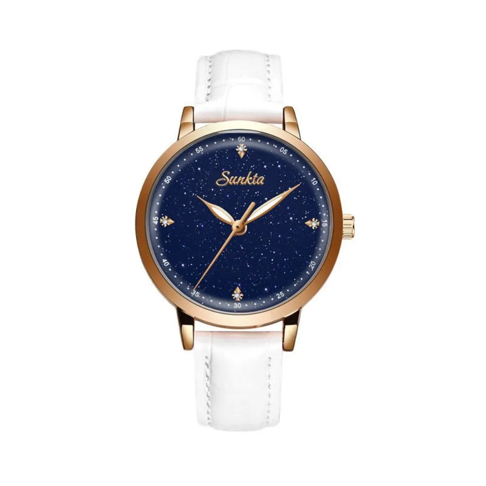 Exquisite Starry Dial Waterproof Watch For Women