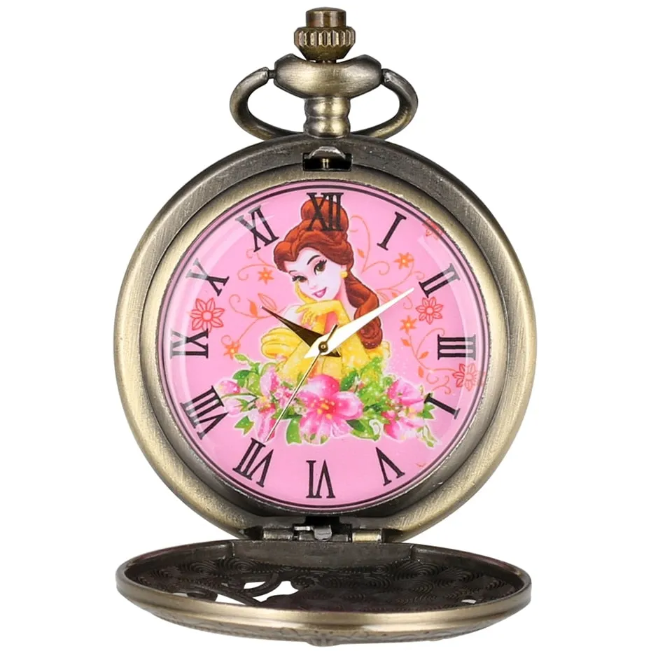 Fairy Dancing Lovely Princess Quartz Pocket Watch
