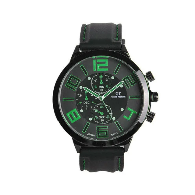 FANALA New Large Display Relogio Masculino Men Sport Watch Analog Digital Display Quartz Rubber Military Watches %K
