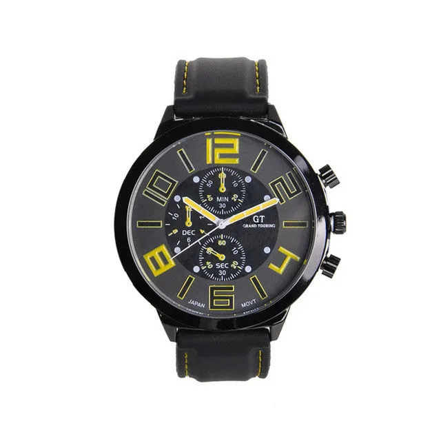 FANALA New Large Display Relogio Masculino Men Sport Watch Analog Digital Display Quartz Rubber Military Watches %K