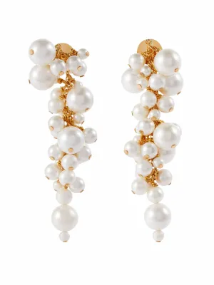 Faux pearl drop earrings