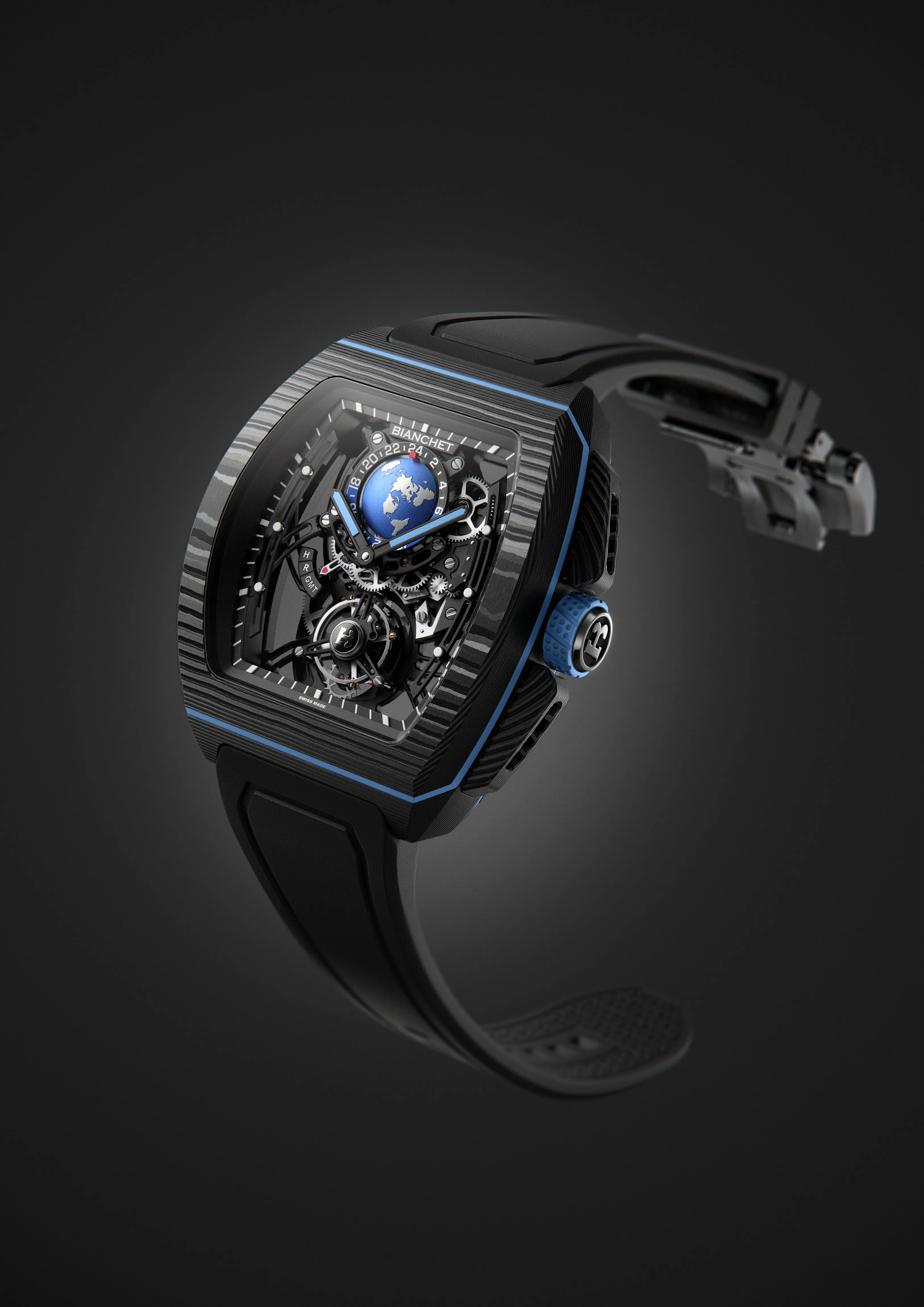 Flying Tourbillon Sport GMT B 1.618 Carbon Sky Blue