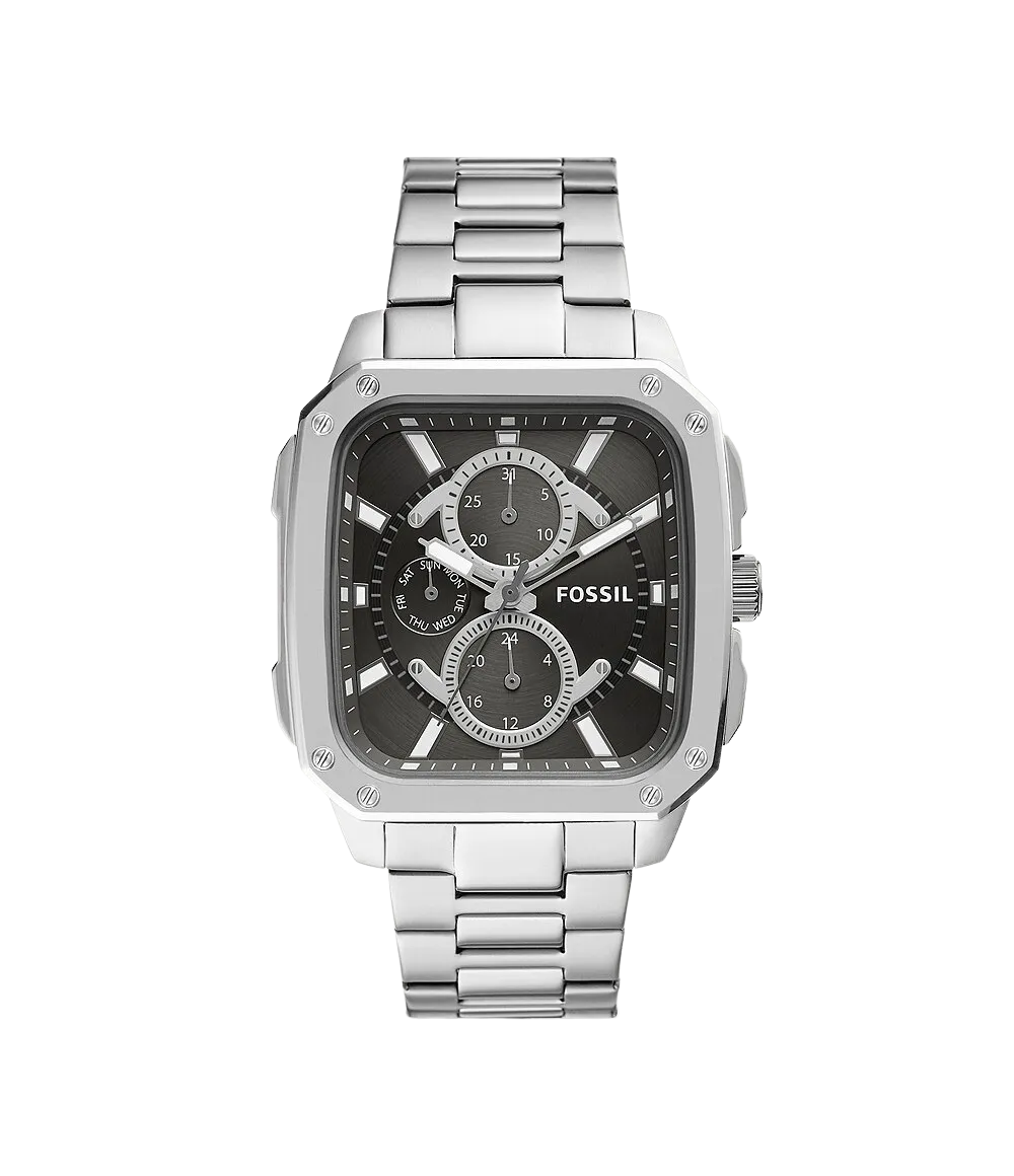 Fossil Multifunction Silver Stainless Steel Men's Watch BQ2655