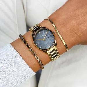 Féroce Mini Watch Steel, Blue Pearl, Gold