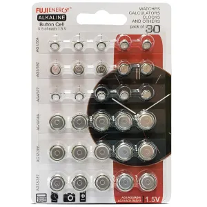 Fuji Energy Button Batteries 30 Pack