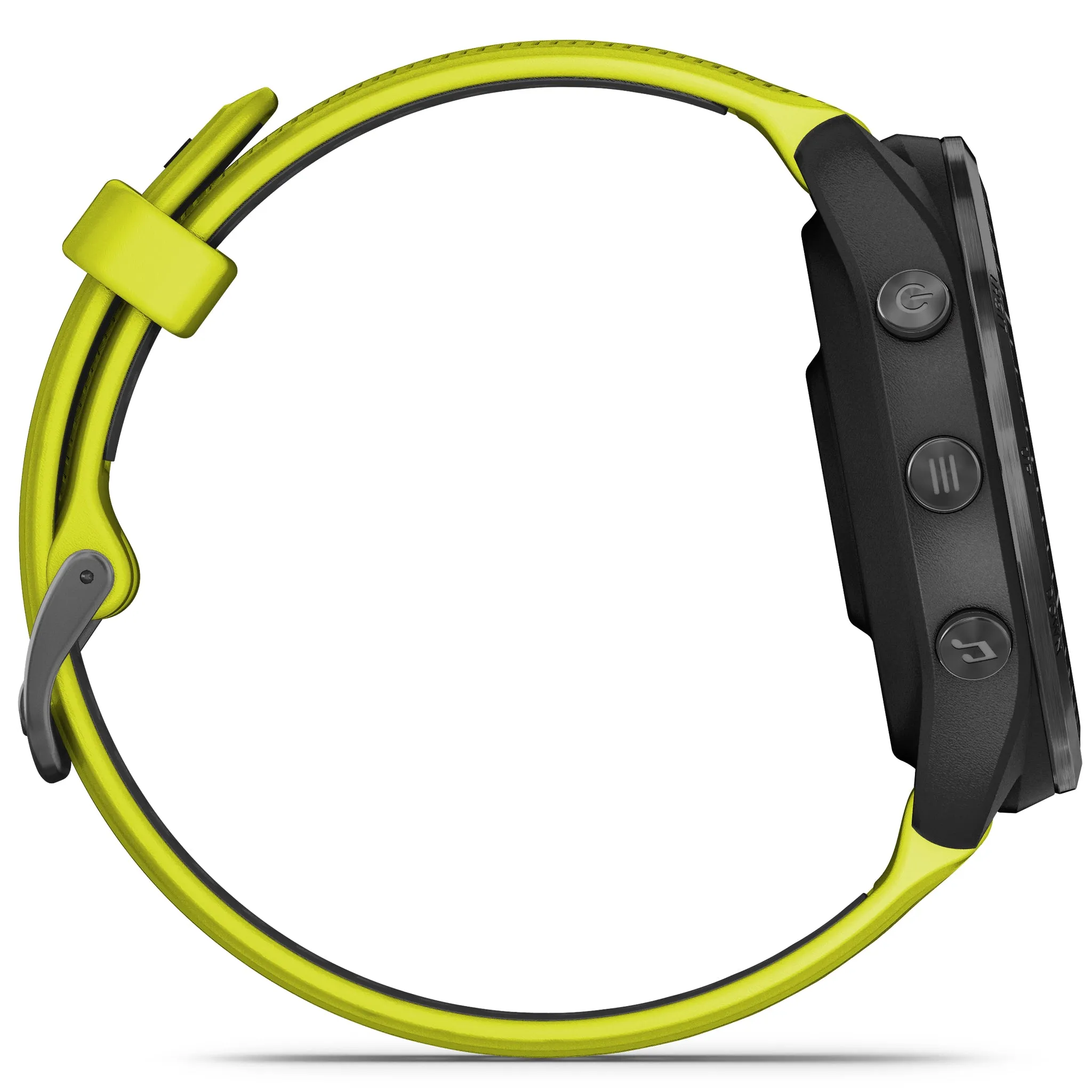 Garmin Forerunner 965 Carbon Grey DLC Titanium Bezel with Black Case and Amp Yellow/Black Silicone