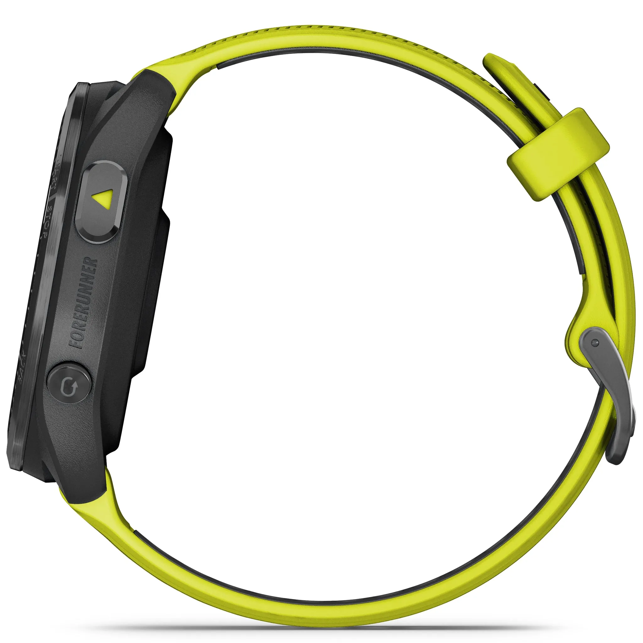 Garmin Forerunner 965 Carbon Grey DLC Titanium Bezel with Black Case and Amp Yellow/Black Silicone