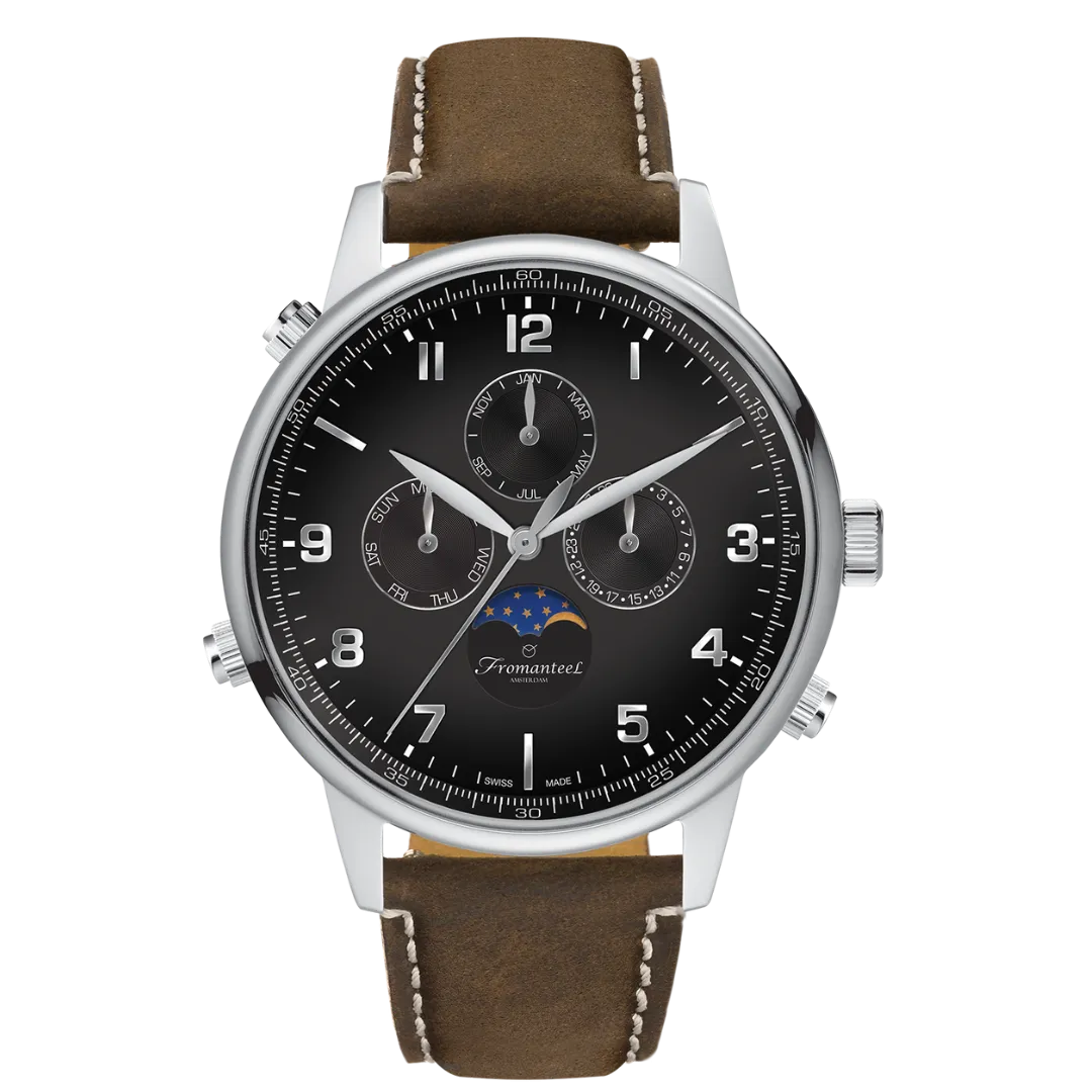 Globetrotter Moon Phase Black