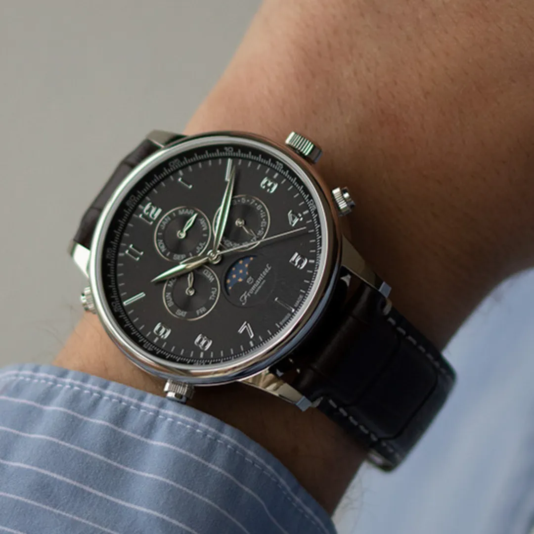 Globetrotter Moon Phase Black