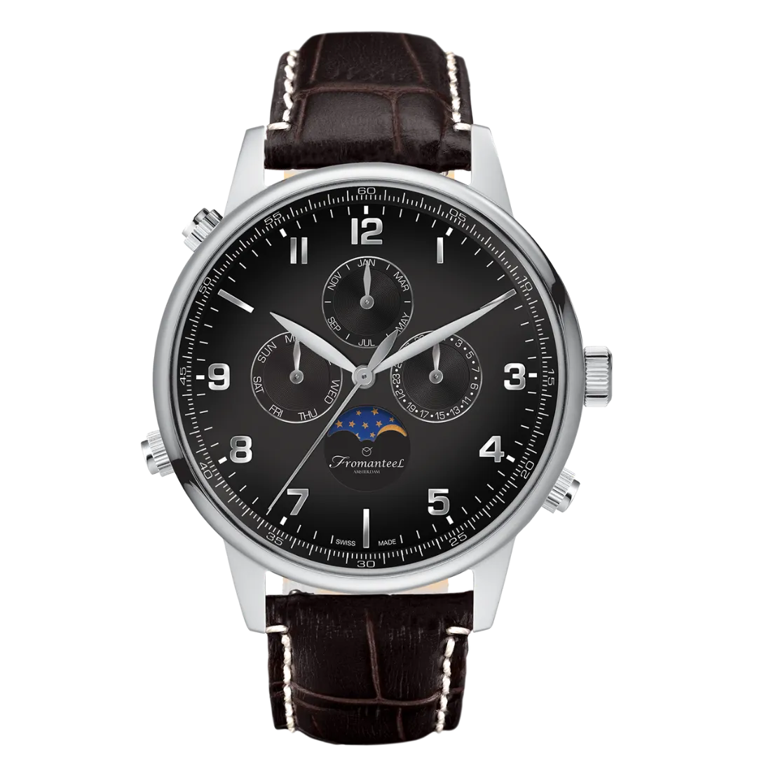Globetrotter Moon Phase Black