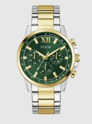 Gold Silver Green Dial Walker Watch