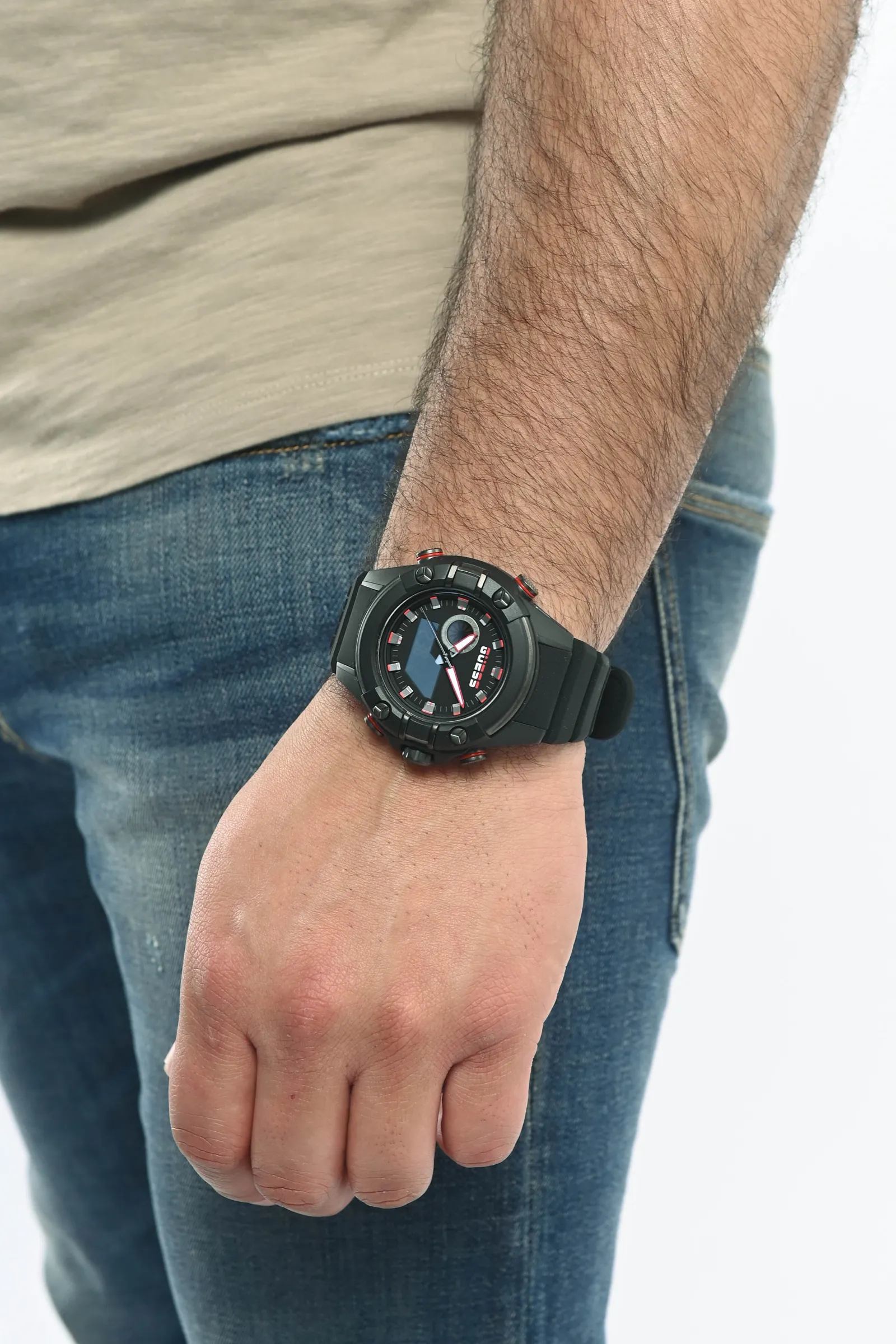 Guess Analog-Digital Black Dial Men's Watch - GW0269G3