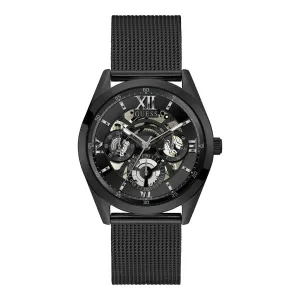 Guess Tailor Black Mesh Bracelet Black Dial Quartz Watch for Gents - GW0368G3