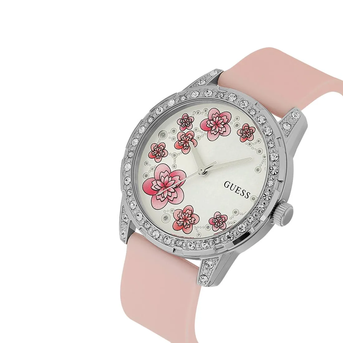 Guess Women 40 mm Silver Dial Analog Watch- U1399L1M