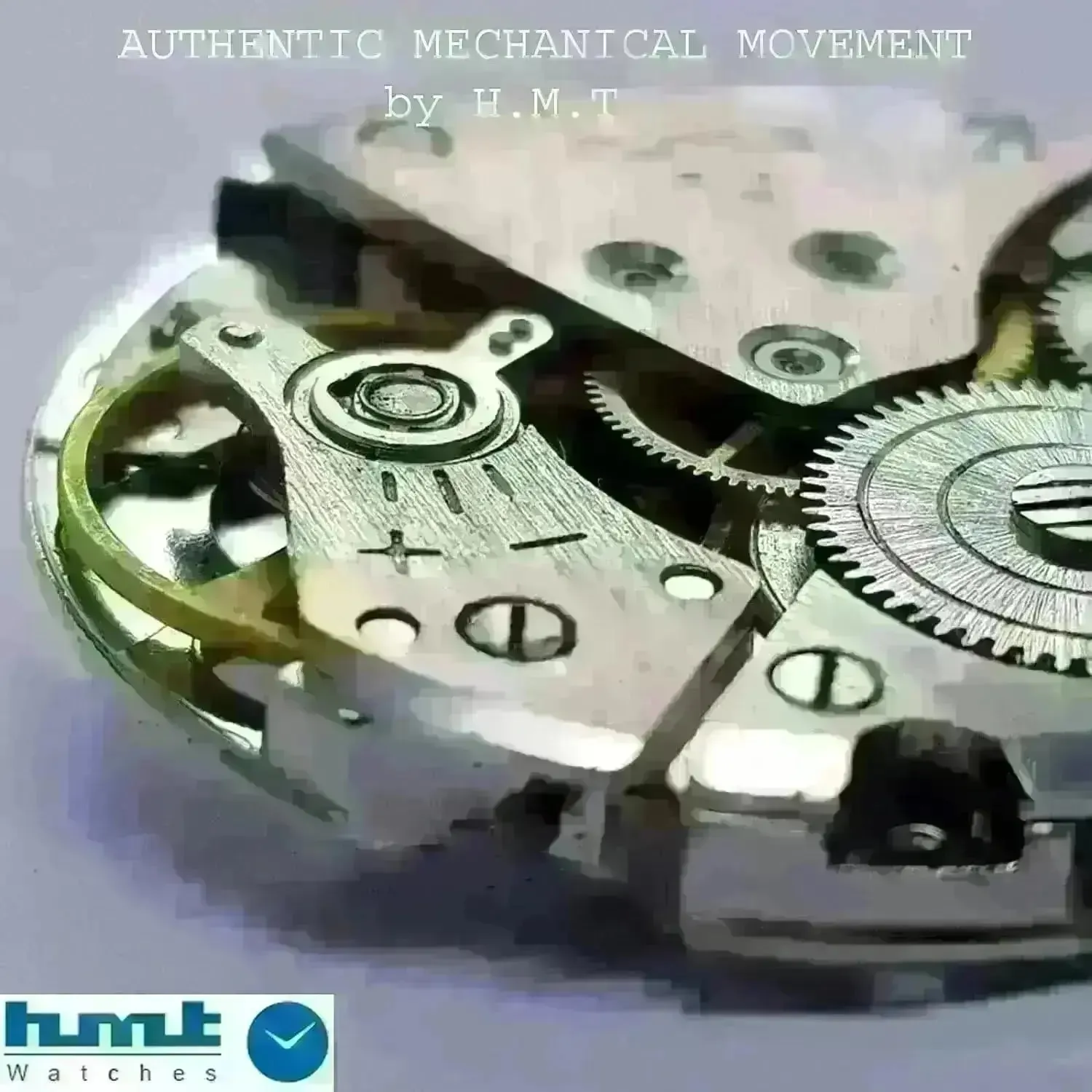 HMT Janata Para Shock 17 Jewels White Urdu Dial Transparent Back Mechanical Hand winding Men's Wrist Watch