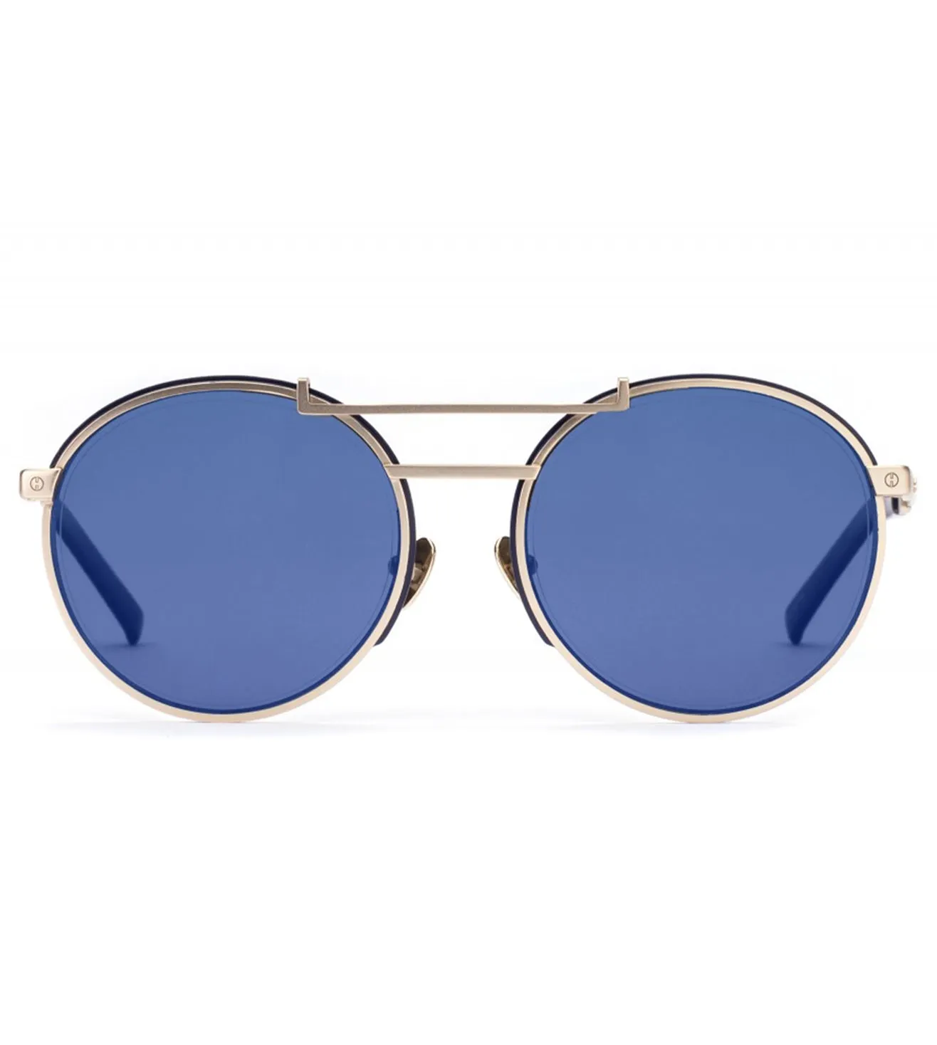 Hublot Unisex Blue-mirrored Round Sunglass