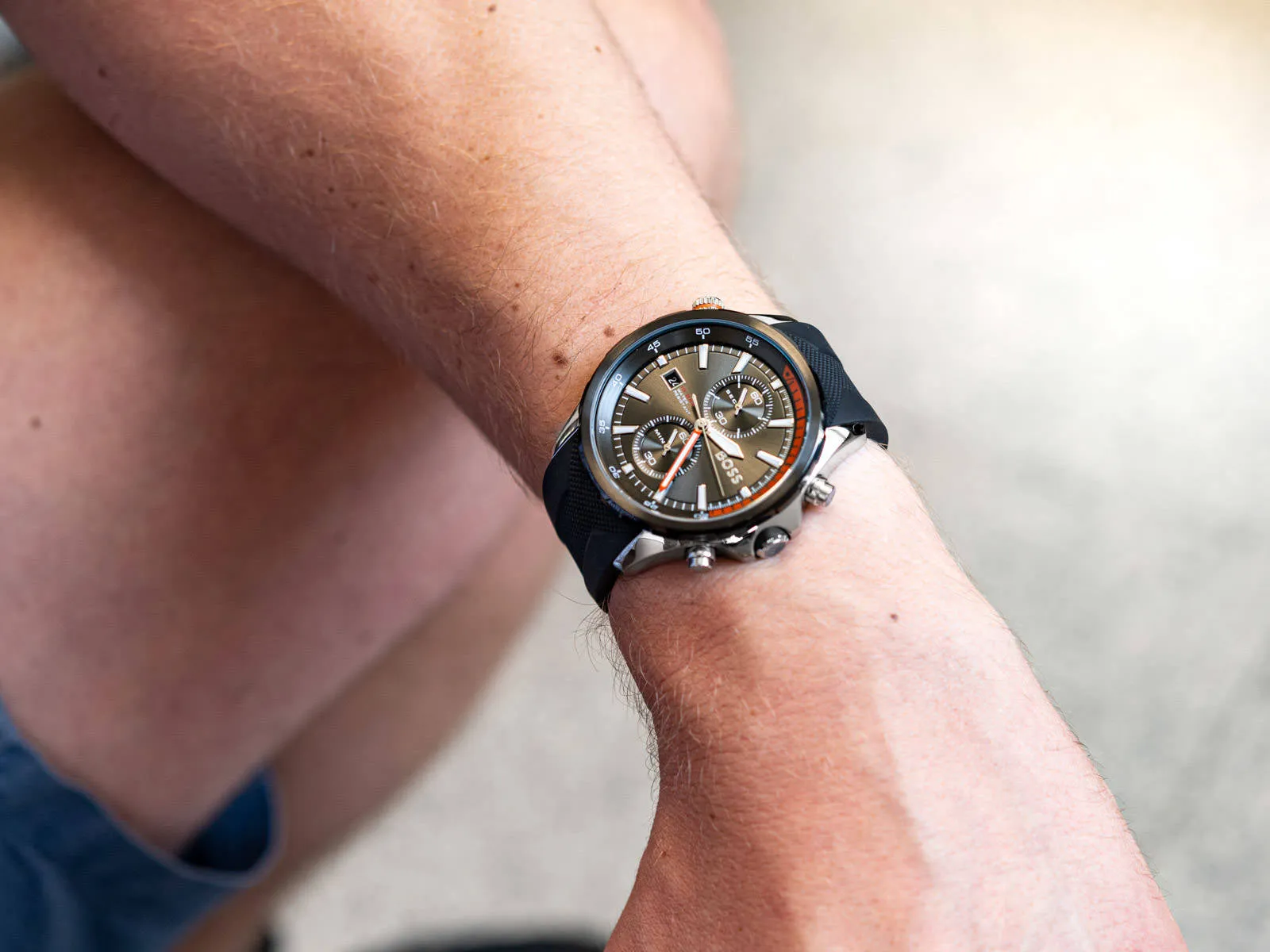 Hugo Boss Globetrotter Black Silicone Men's Watch 1513931
