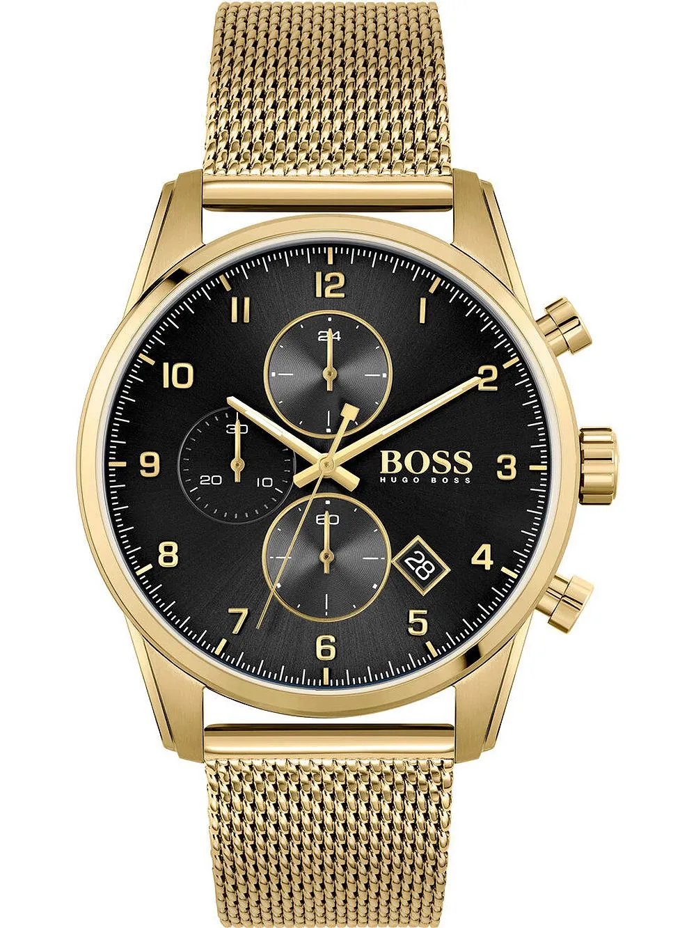 Hugo Boss Skymaster Gold Mesh Men's Watch 1513838
