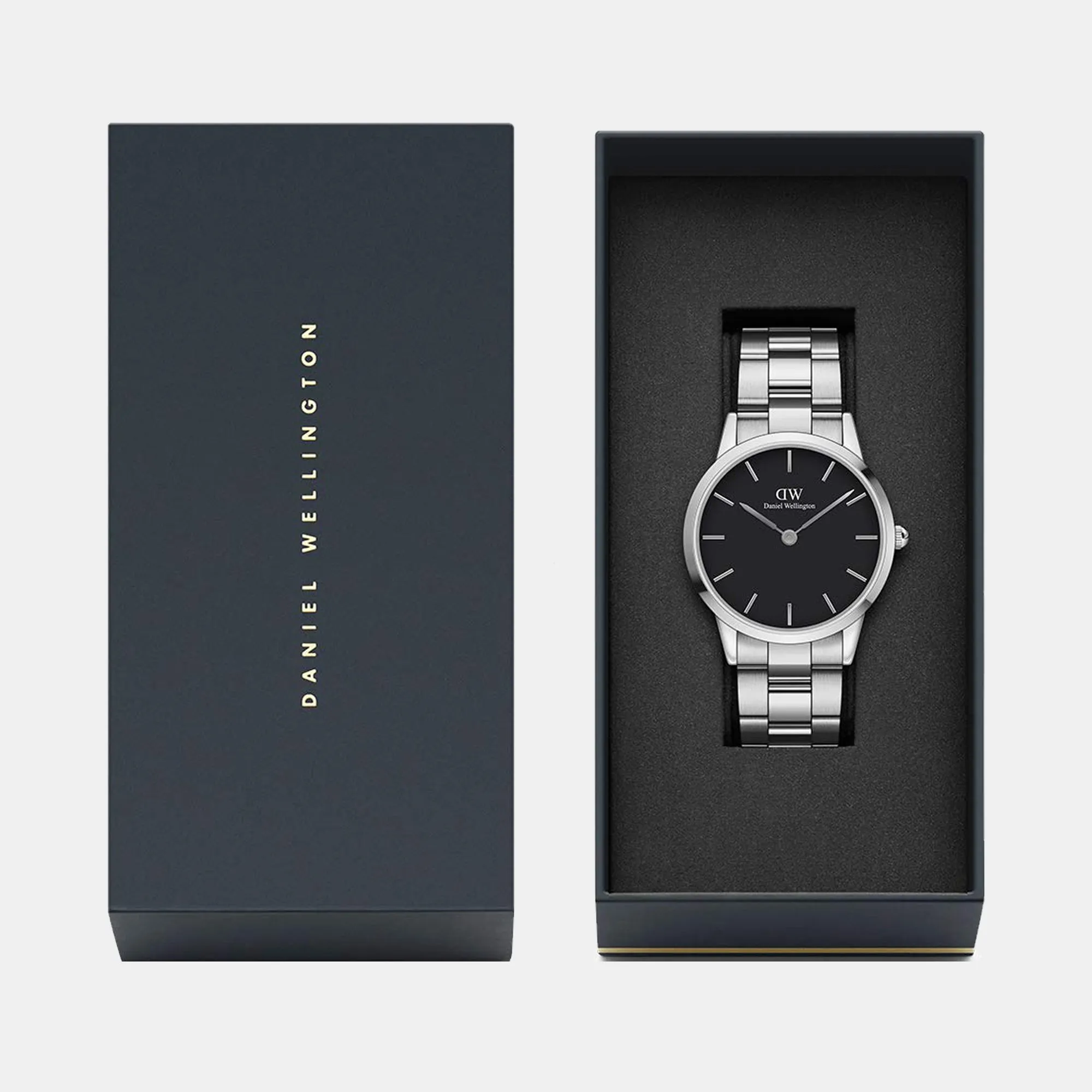 Iconic Men's Black Analog Stainless Steel Watch DW00100342