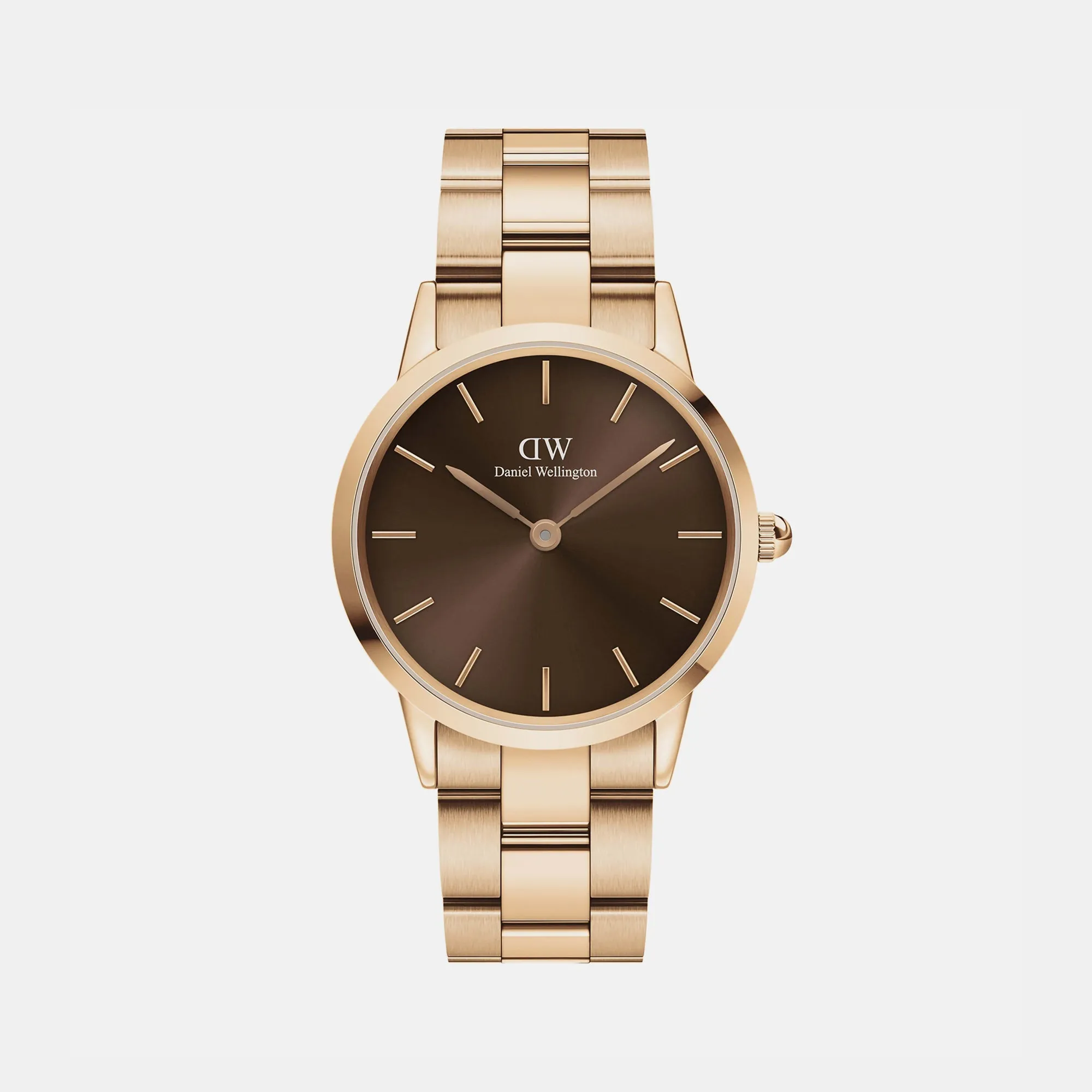 Iconic Women Brown Analog Stainless Steel Watch DW00100461K