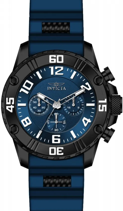 Invicta Silicone Pro Diver Analog Blue Dial, Blue Band Men Watch-22701