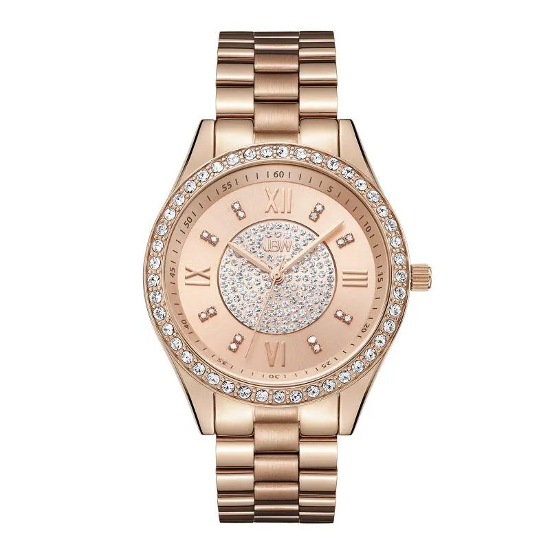 JBW Women's Mondrian Stainless Steel Watch 0.16 ctw Diamond - Rose Gold - J6303