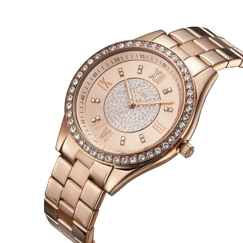 JBW Women's Mondrian Stainless Steel Watch 0.16 ctw Diamond - Rose Gold - J6303