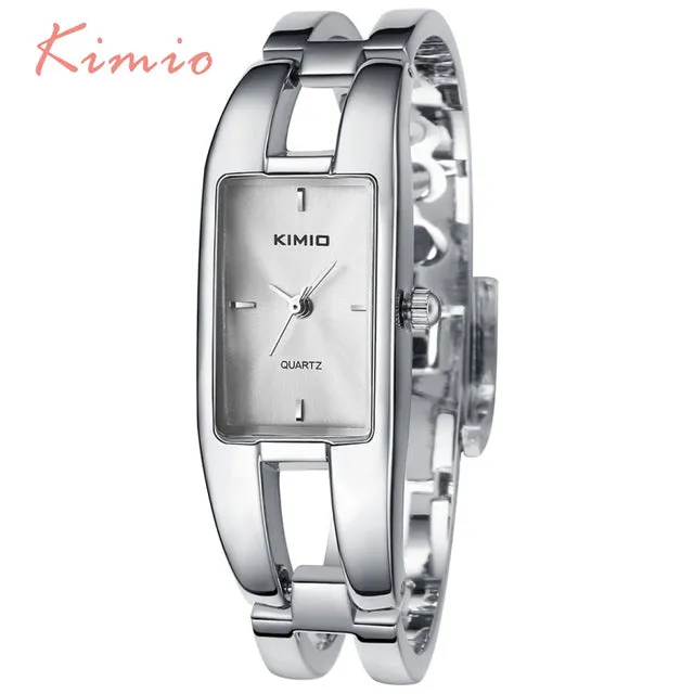 KIMIO Rectangle Hand Ring Bracelet Woman's Watch Ladies Watch Luxury Brand Dress Quartz Watch Wrist Watches For Women Clock Sale