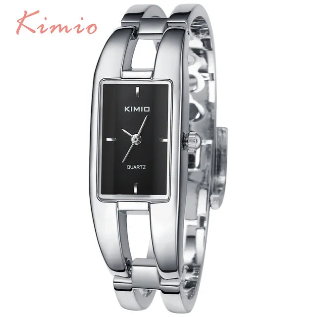 KIMIO Rectangle Hand Ring Bracelet Woman's Watch Ladies Watch Luxury Brand Dress Quartz Watch Wrist Watches For Women Clock Sale