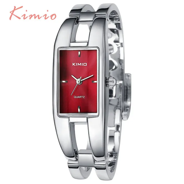 KIMIO Rectangle Hand Ring Bracelet Woman's Watch Ladies Watch Luxury Brand Dress Quartz Watch Wrist Watches For Women Clock Sale