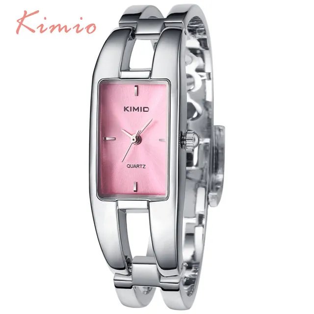 KIMIO Rectangle Hand Ring Bracelet Woman's Watch Ladies Watch Luxury Brand Dress Quartz Watch Wrist Watches For Women Clock Sale