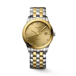 Longines Flagship Men's 38.5mm Stainless Steel & Yellow Plated Two-Tone Automatic Watch L4.974.3.37.7