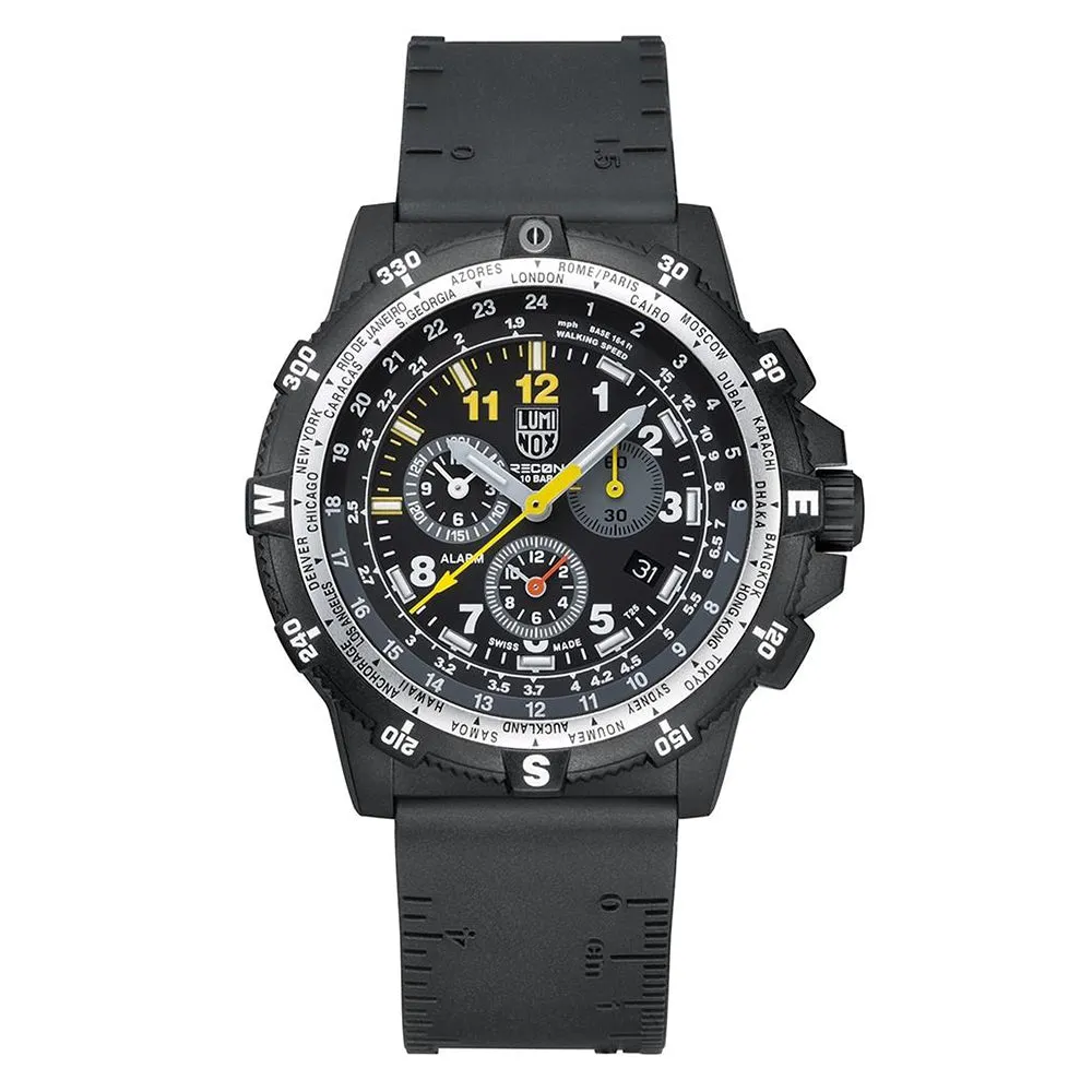 Luminox Recon Leader Chronograph 8840 Mens Black Rubber Band Black Dial Quartz Analog Watch - XL.8842.MI.SEL
