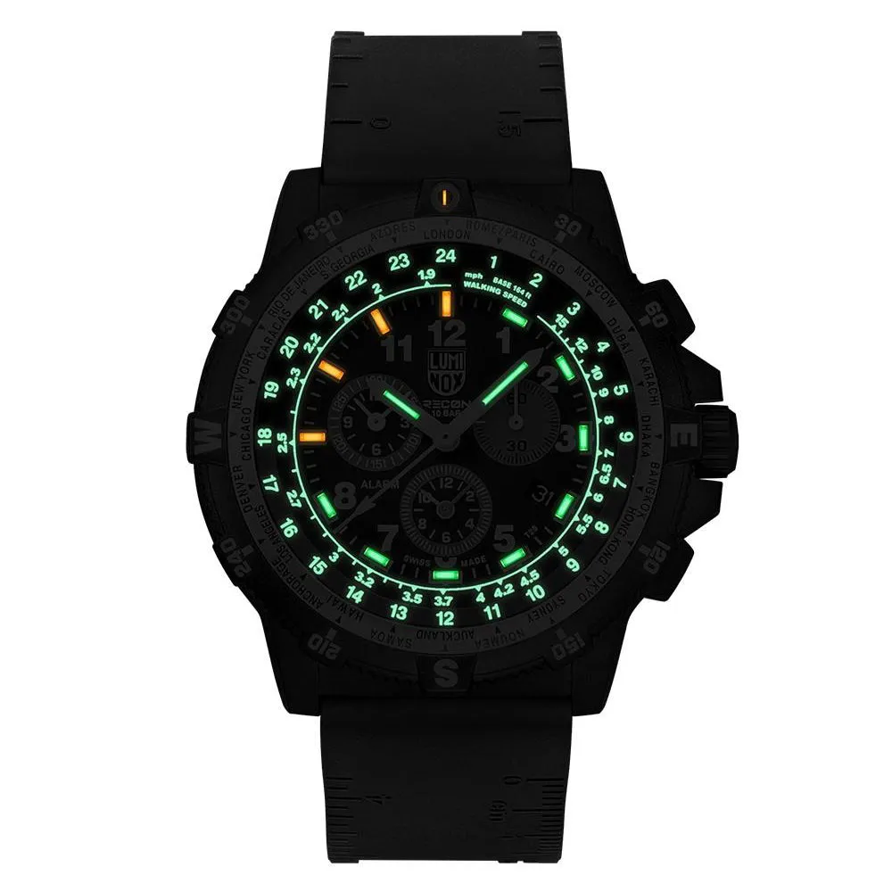 Luminox Recon Leader Chronograph 8840 Mens Black Rubber Band Black Dial Quartz Analog Watch - XL.8842.MI.SEL