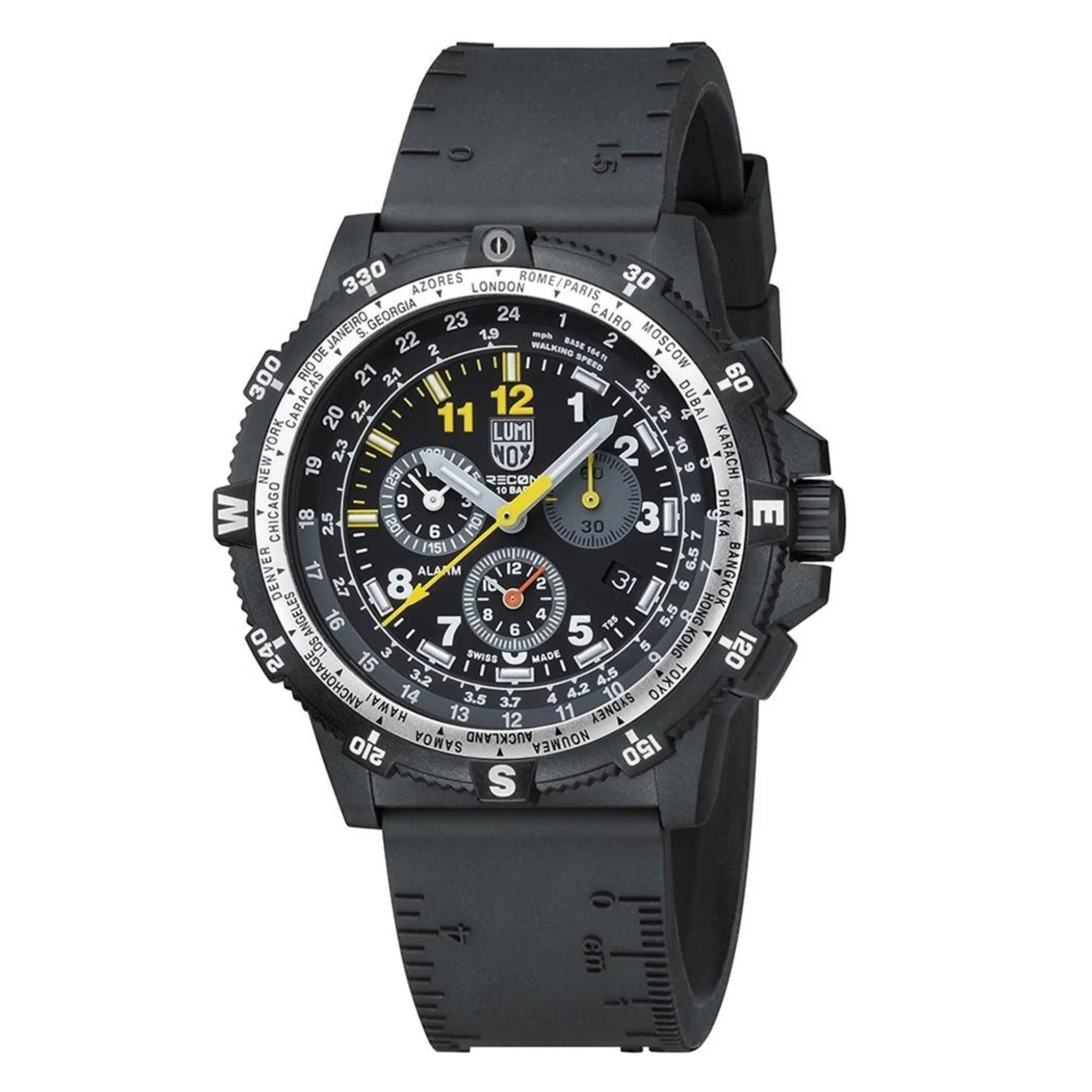 Luminox Recon Leader Chronograph 8840 Mens Black Rubber Band Black Dial Quartz Analog Watch - XL.8842.MI.SEL