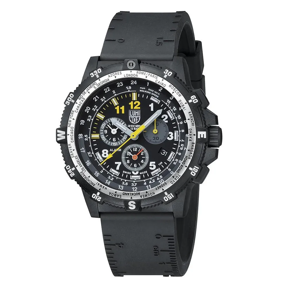 Luminox Recon Leader Chronograph 8840 Mens Black Rubber Band Black Dial Quartz Analog Watch - XL.8842.MI.SEL