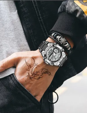 Men Sport Digital 50m Waterproof Wristwatch