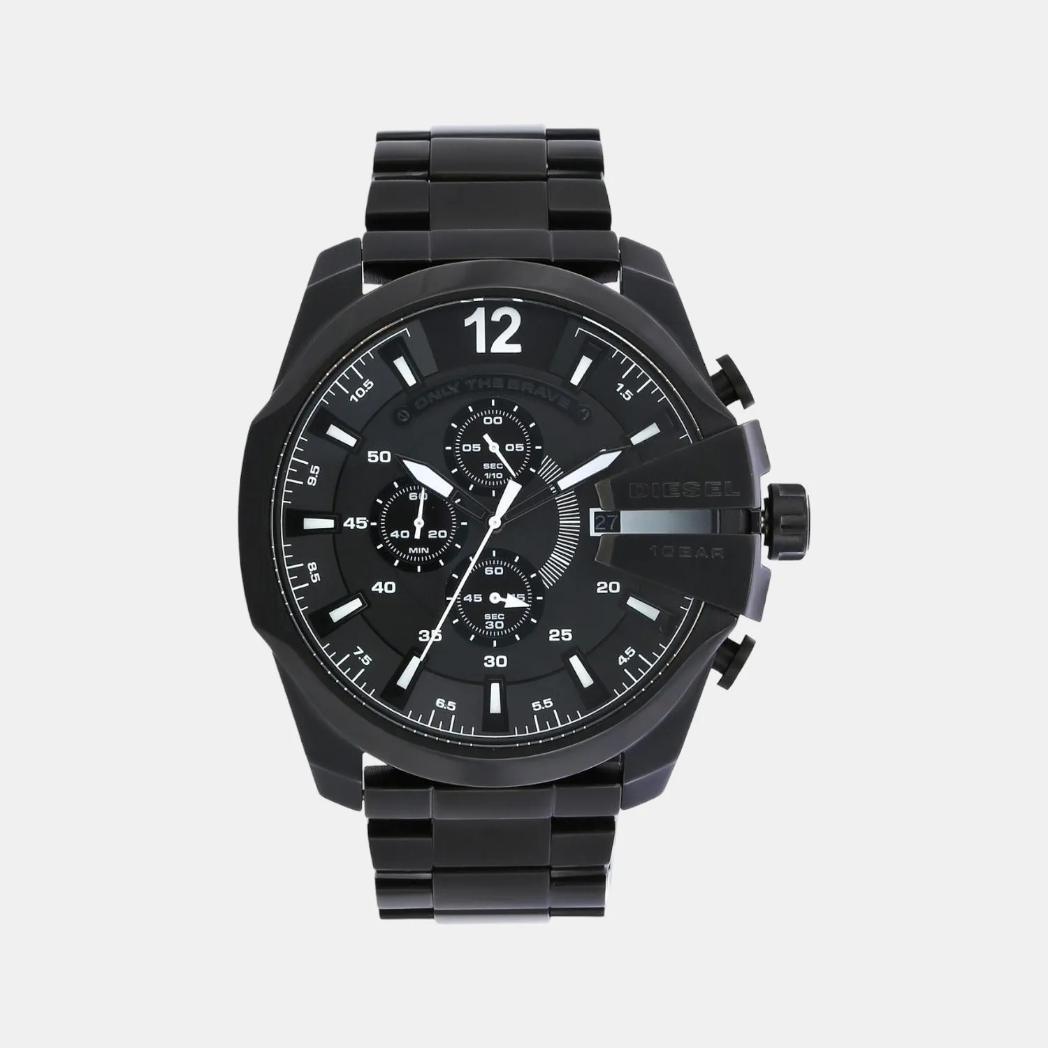Men's Black Stainless Steel Chronograph Watch DZ4283