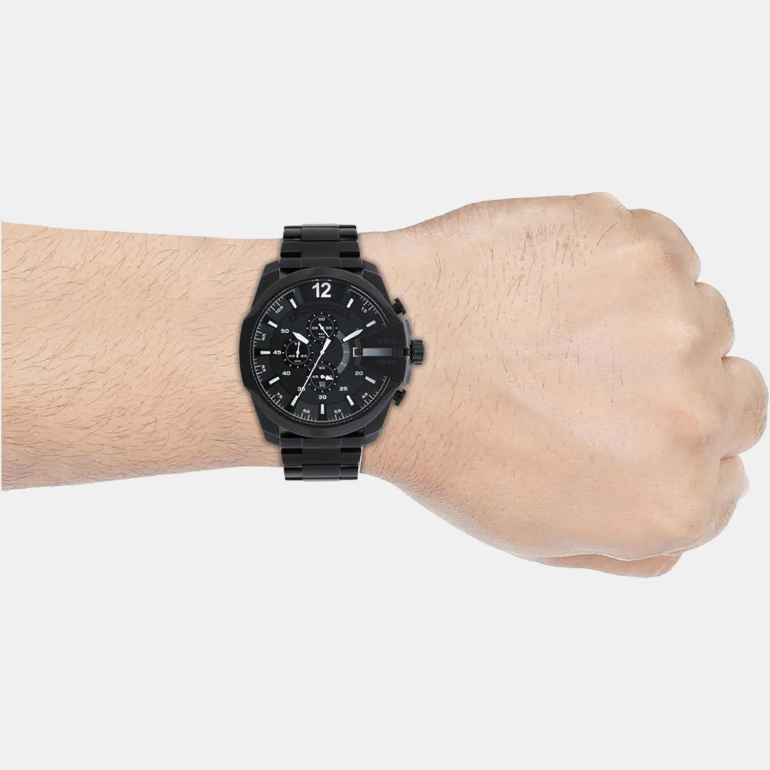 Men's Black Stainless Steel Chronograph Watch DZ4283